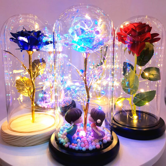 Rose LED Light In Glass MK Kawaii Store