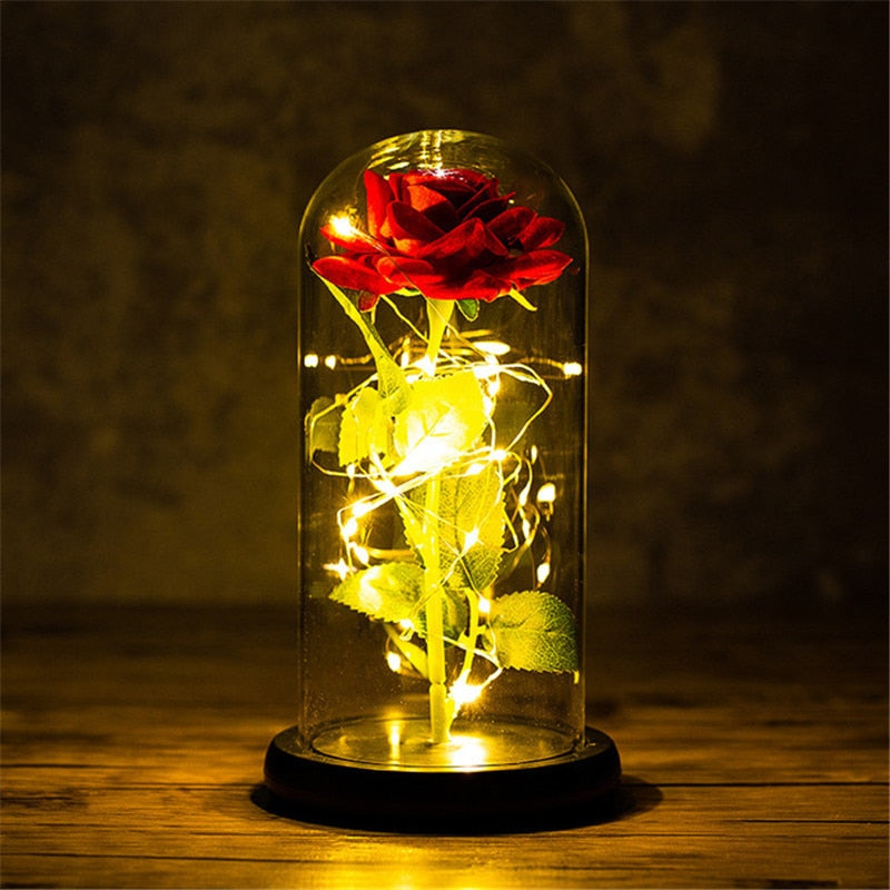 Rose LED Light In Glass MK Kawaii Store