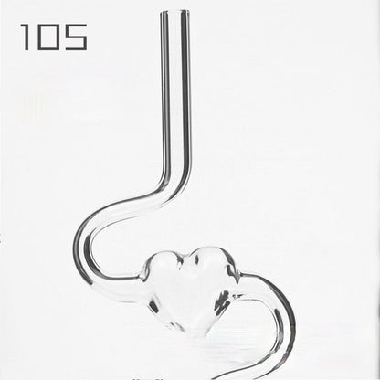 Love Shaped Glass Straw W382 MK Kawaii Store