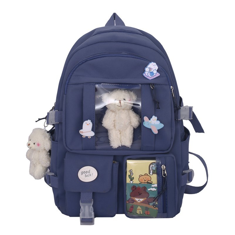 Multipocket High School Backpack 17'' - Cupcake MK Kawaii Store