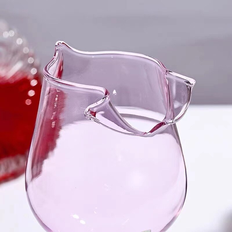 Rose Flower Wine Glass Goblet - Heartzcore