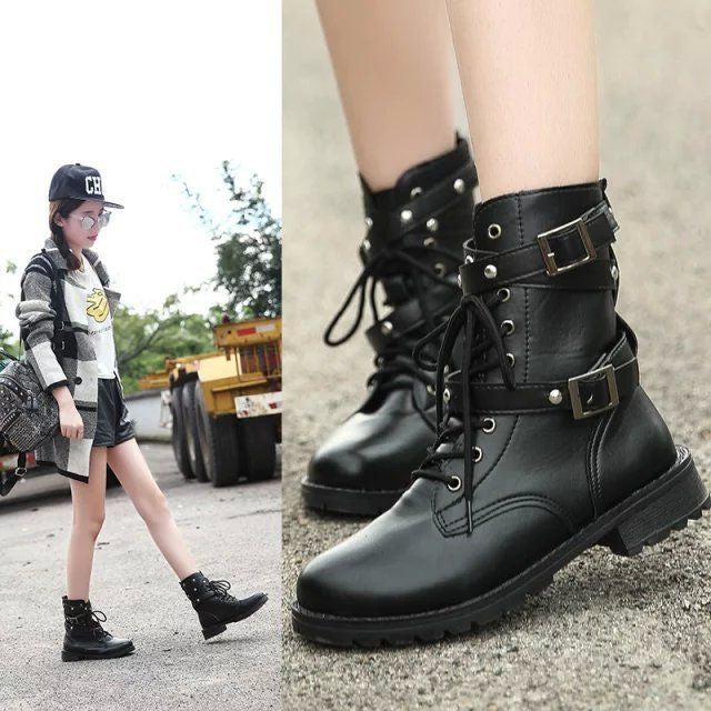 Lace-Up Short Boots BH19 MK Kawaii Store