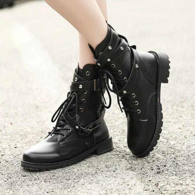 Lace-Up Short Boots BH19 MK Kawaii Store