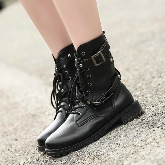 Lace-Up Short Boots BH19 MK Kawaii Store