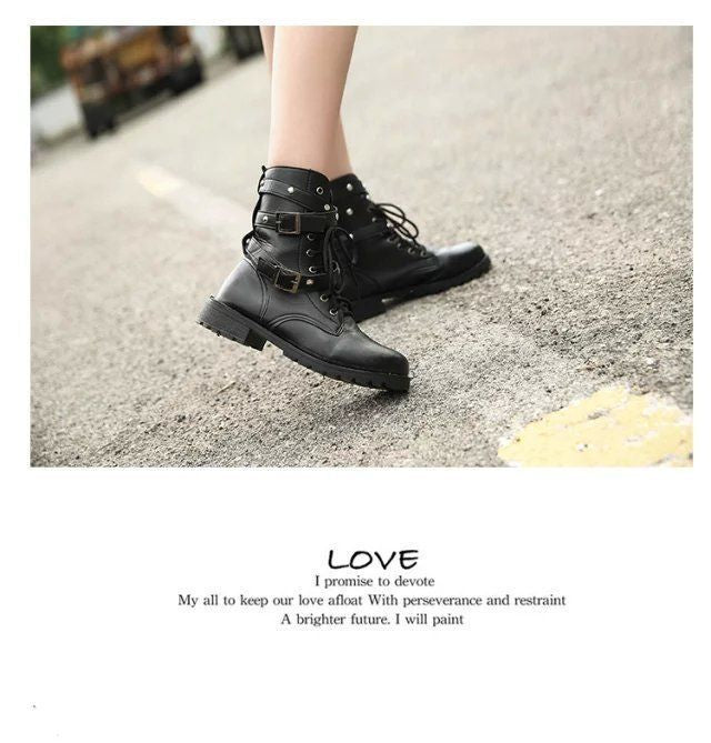 Lace-Up Short Boots BH19 MK Kawaii Store