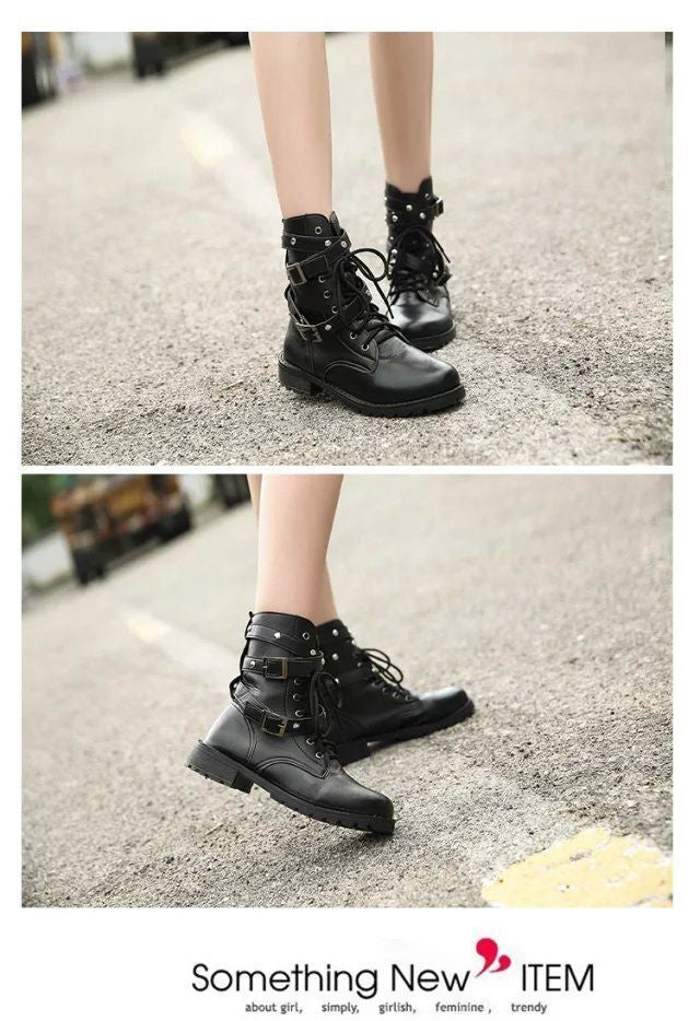 Lace-Up Short Boots BH19 MK Kawaii Store