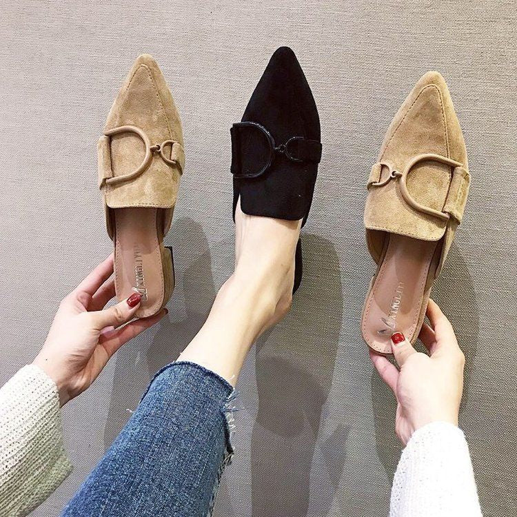 Pointed Block Heel Mules cc18 MK Kawaii Store