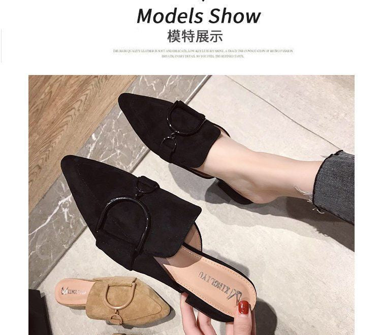 Pointed Block Heel Mules cc18 MK Kawaii Store