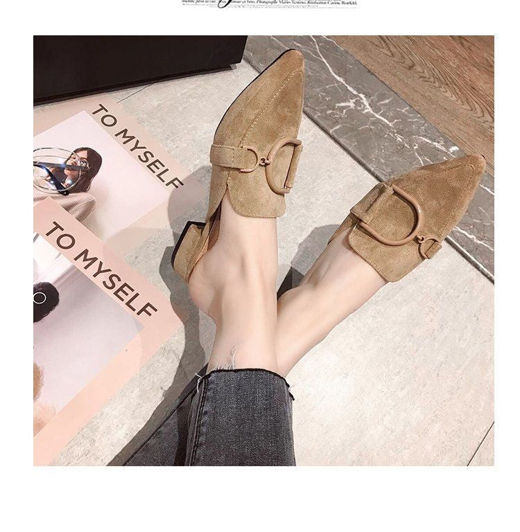 Pointed Block Heel Mules cc18 MK Kawaii Store