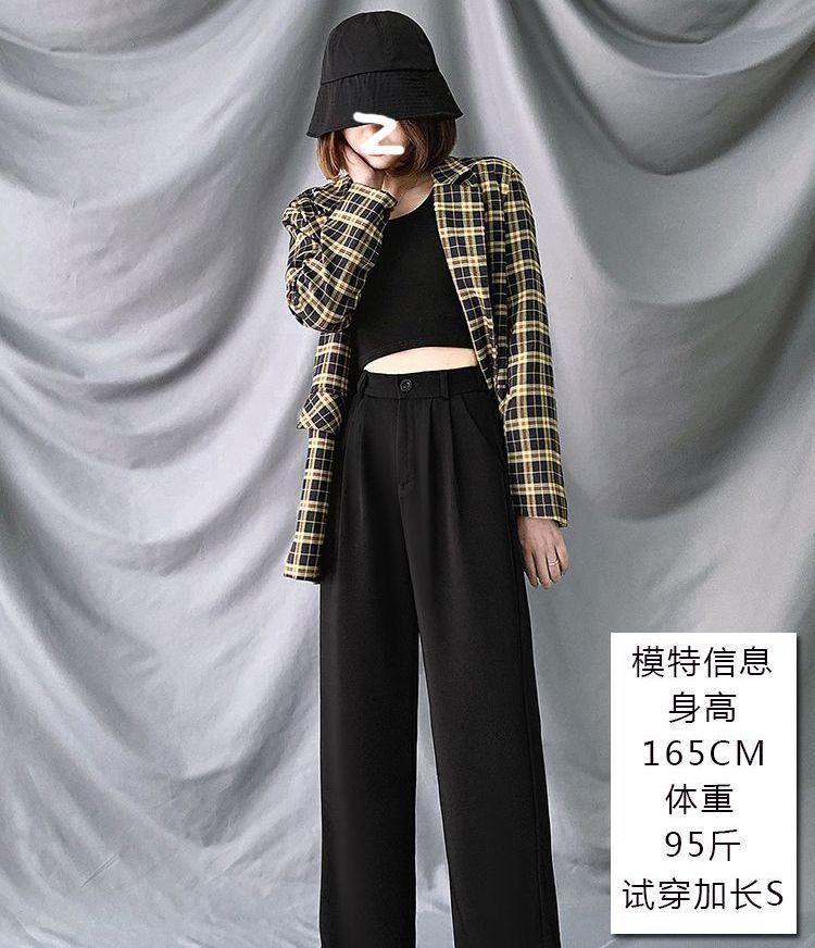 High-Waist Wide-Leg Dress Pants dd15 MK Kawaii Store