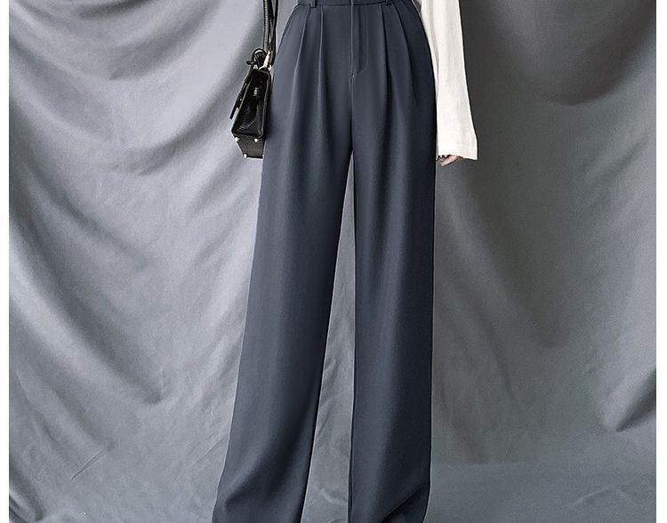 High-Waist Wide-Leg Dress Pants dd15
