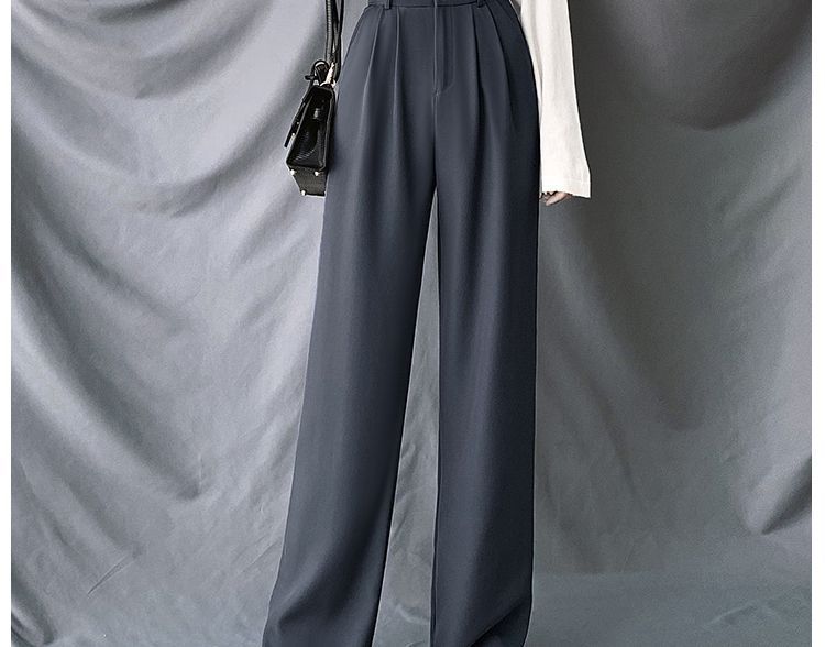 High-Waist Wide-Leg Dress Pants dd15 MK Kawaii Store