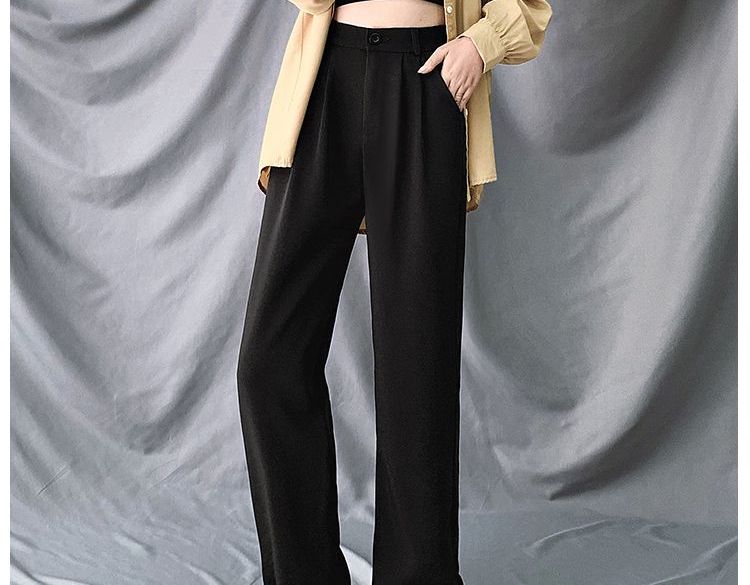 High-Waist Wide-Leg Dress Pants dd15 MK Kawaii Store