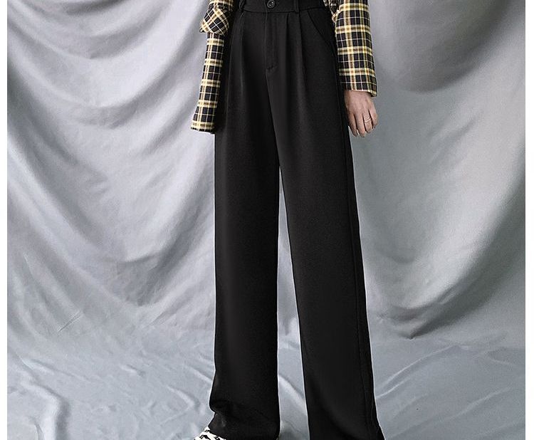 High-Waist Wide-Leg Dress Pants dd15 MK Kawaii Store