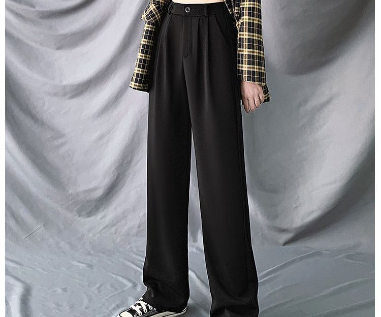 High-Waist Wide-Leg Dress Pants dd15 MK Kawaii Store