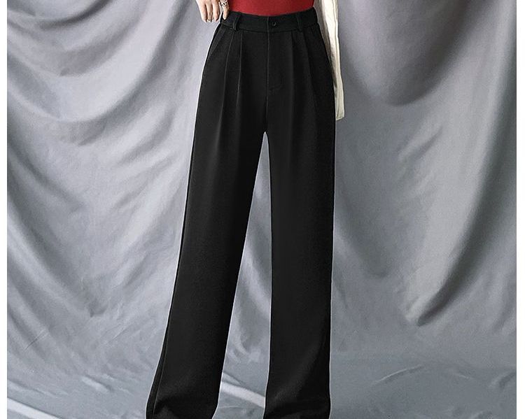 High-Waist Wide-Leg Dress Pants dd15 MK Kawaii Store