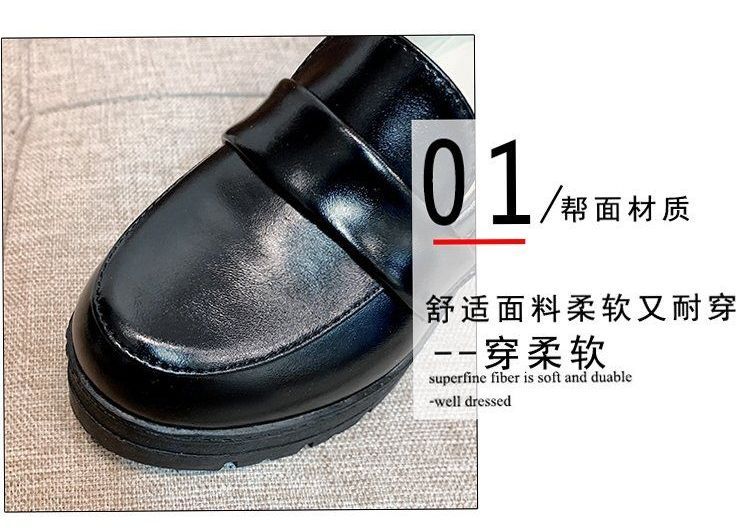 Plain Platform Chunky Heel Loafers BH24 MK Kawaii Store