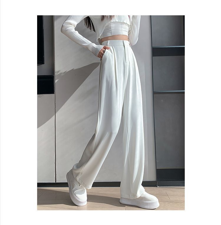 High-Waist Wide-Leg Dress Pants dd24 MK Kawaii Store