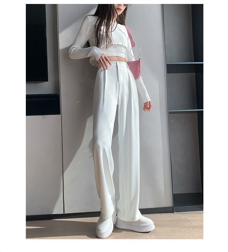 High-Waist Wide-Leg Dress Pants dd24 MK Kawaii Store