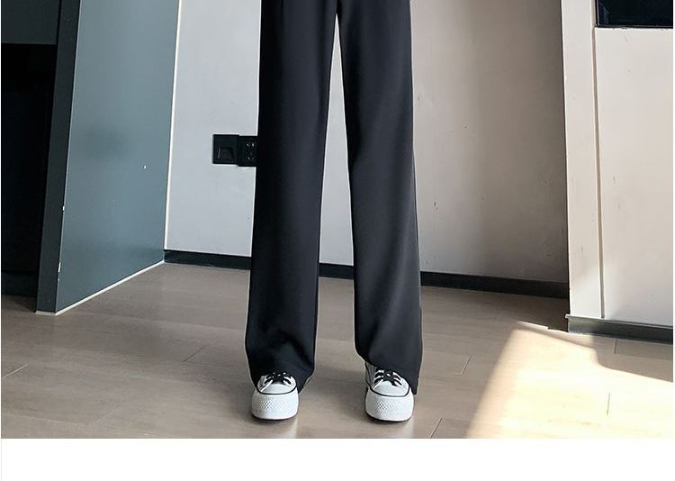 High-Waist Wide-Leg Dress Pants dd24 MK Kawaii Store