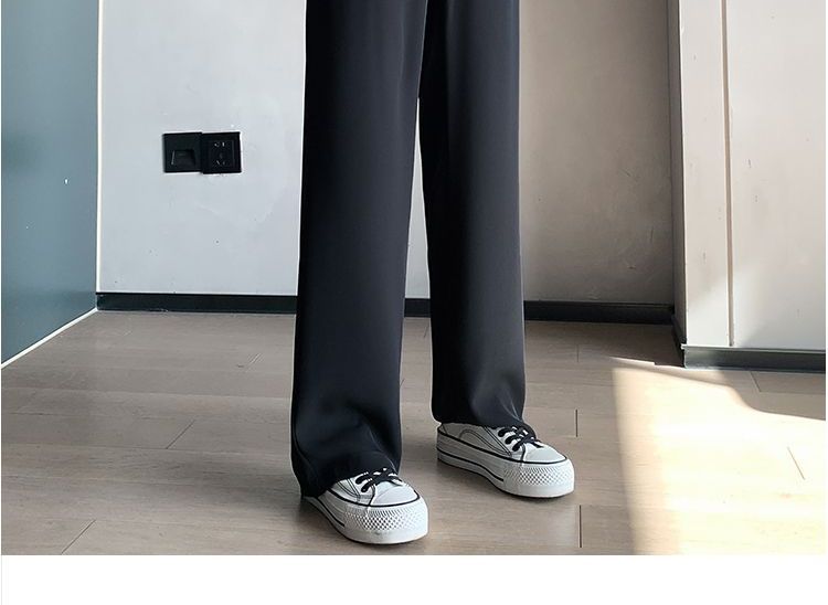 High-Waist Wide-Leg Dress Pants dd24 MK Kawaii Store