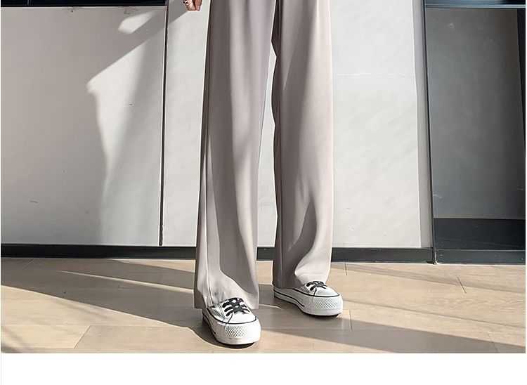 High-Waist Wide-Leg Dress Pants dd24 MK Kawaii Store