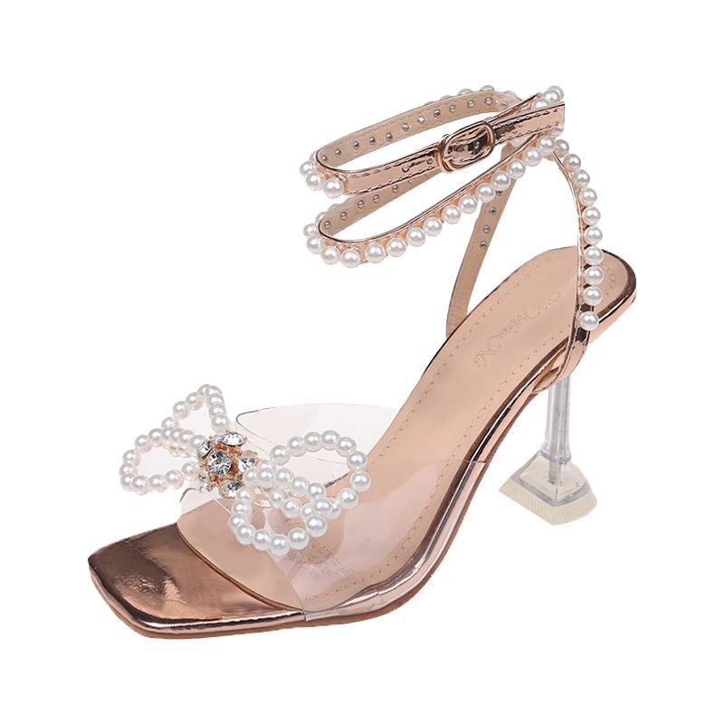 High-Heel Ankle Strap Sandals cc9 MK Kawaii Store