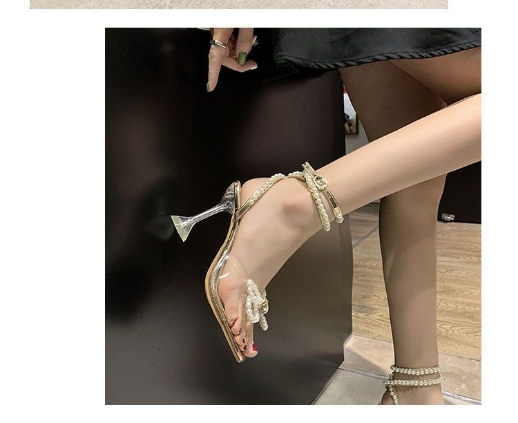 High-Heel Ankle Strap Sandals cc9 MK Kawaii Store