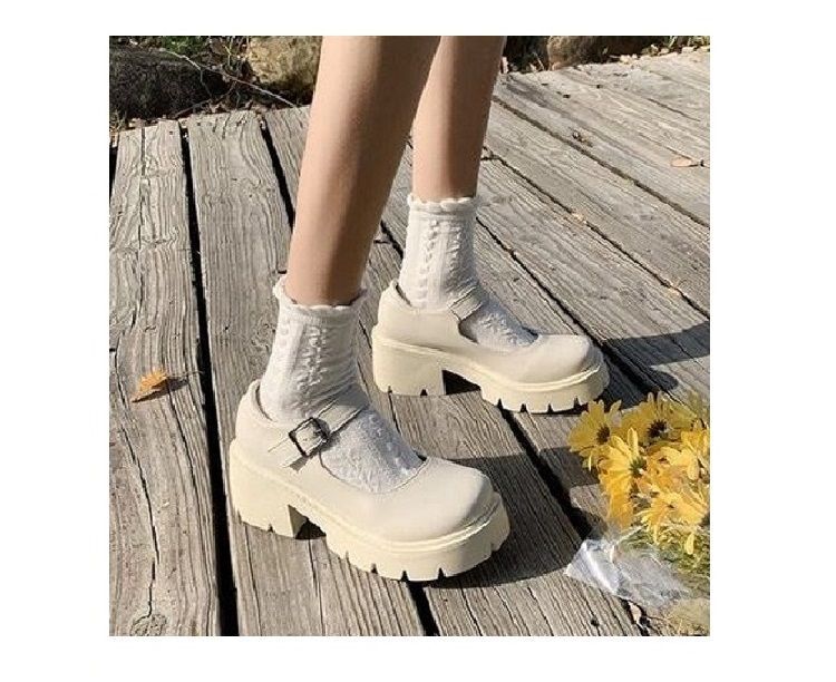 Platform Mary Jane Shoes BH6 MK Kawaii Store