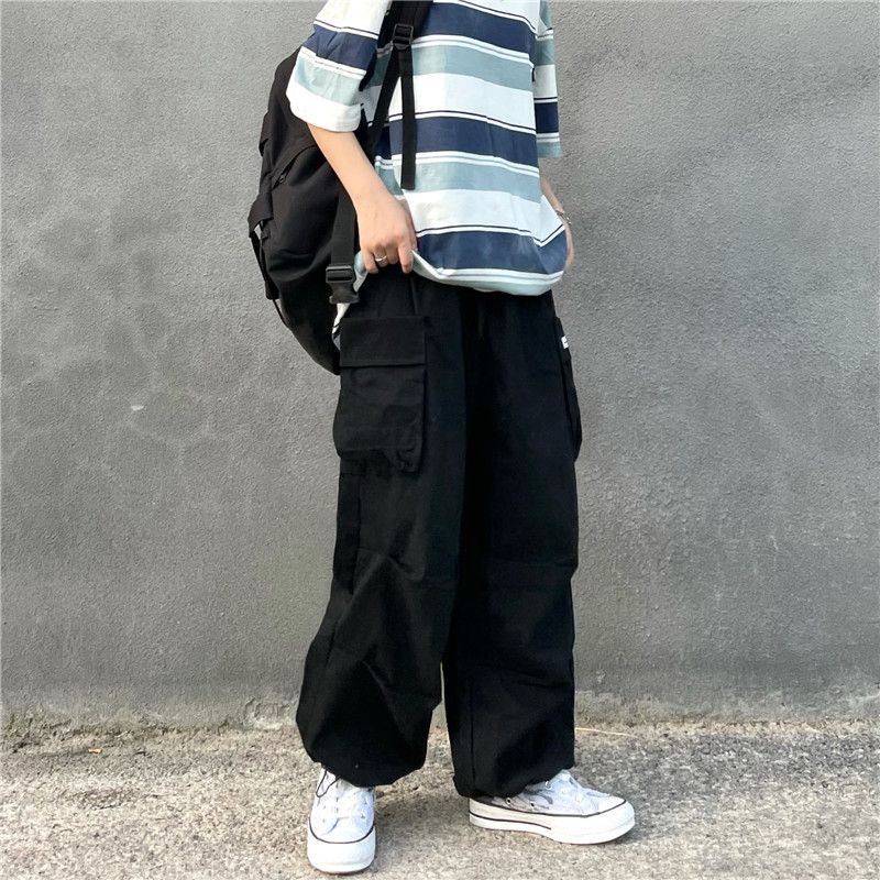 Wide-Leg Cargo Pants dd34 MK Kawaii Store