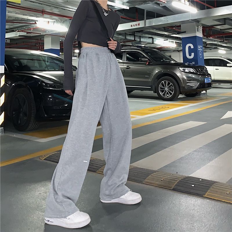 Plain Wide Leg Sweatpants dd11 MK Kawaii Store