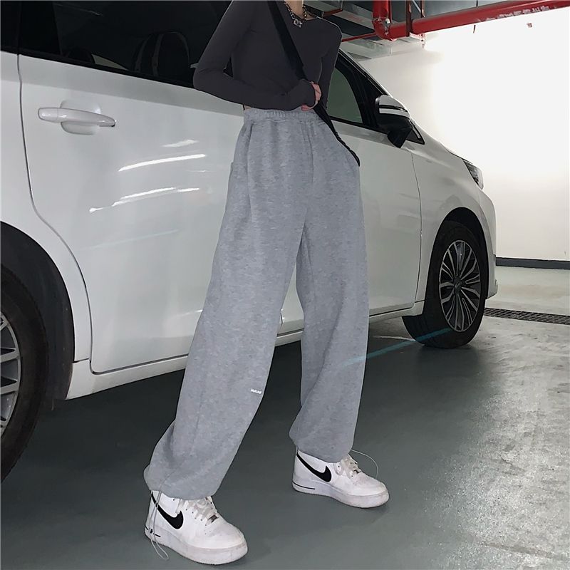 Plain Wide Leg Sweatpants dd11 MK Kawaii Store