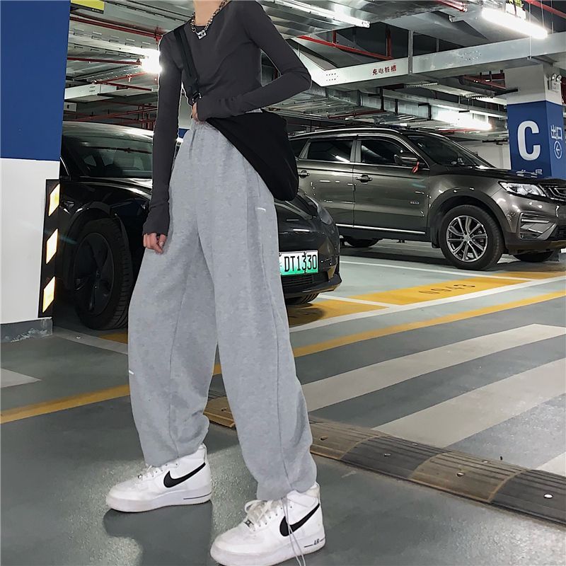 Plain Wide Leg Sweatpants dd11 MK Kawaii Store