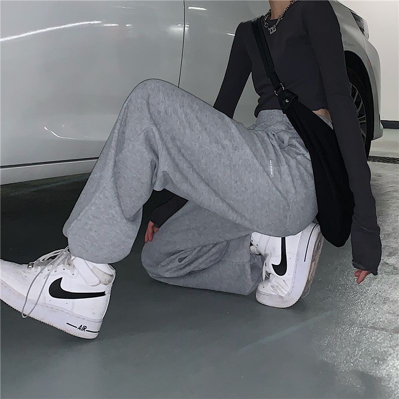 Plain Wide Leg Sweatpants dd11 MK Kawaii Store