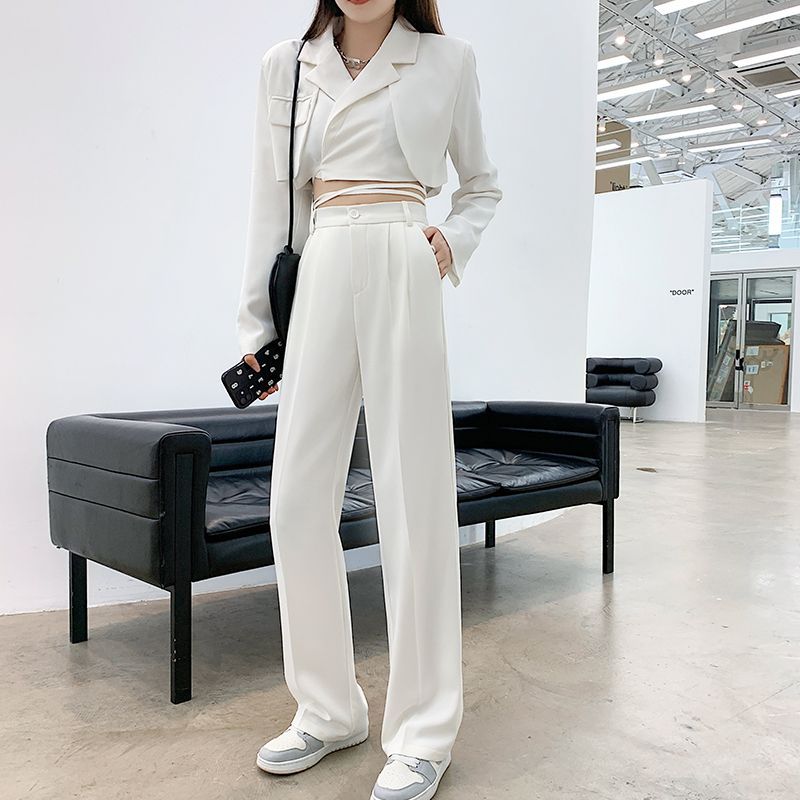 High-Waist Wide-Leg Trousers dd30 MK Kawaii Store