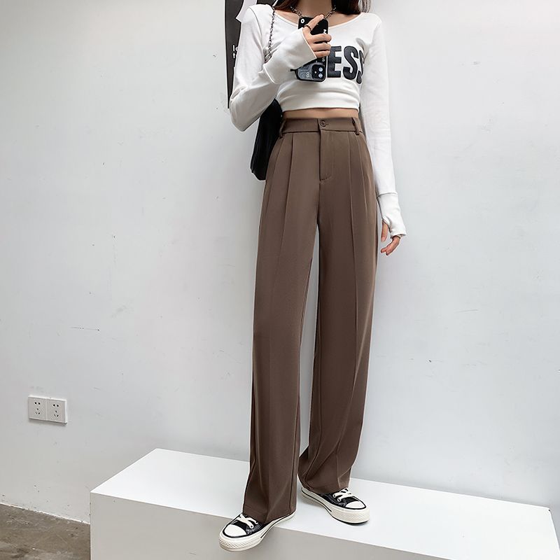 High-Waist Wide-Leg Trousers dd30 MK Kawaii Store