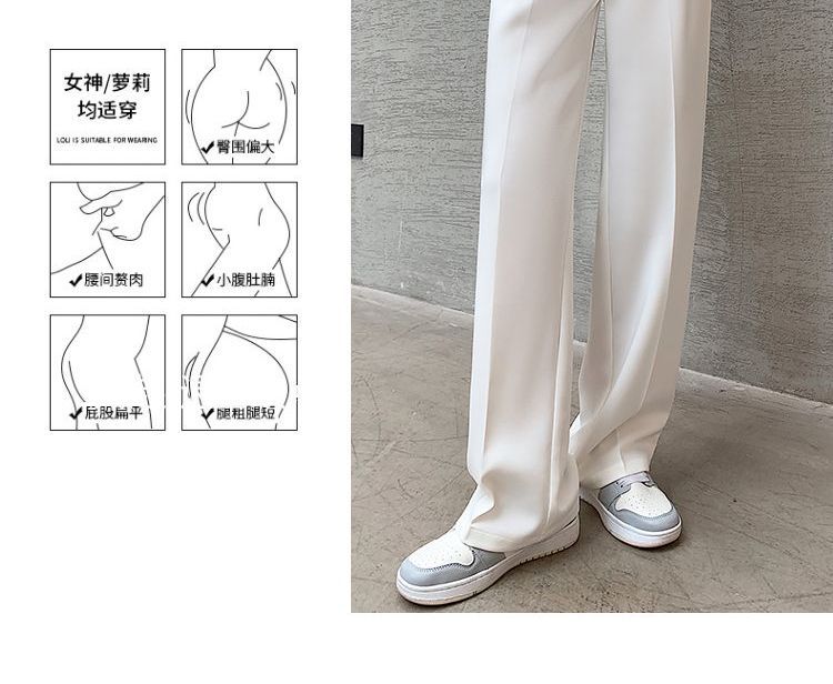 High-Waist Wide-Leg Trousers dd30 MK Kawaii Store