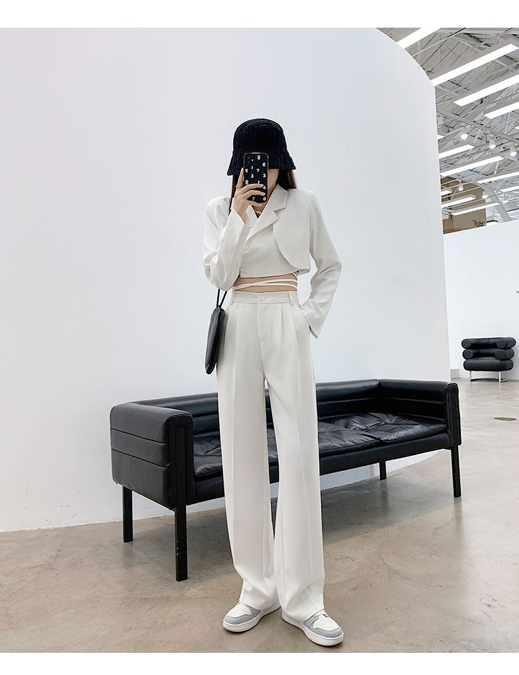 High-Waist Wide-Leg Trousers dd30 MK Kawaii Store