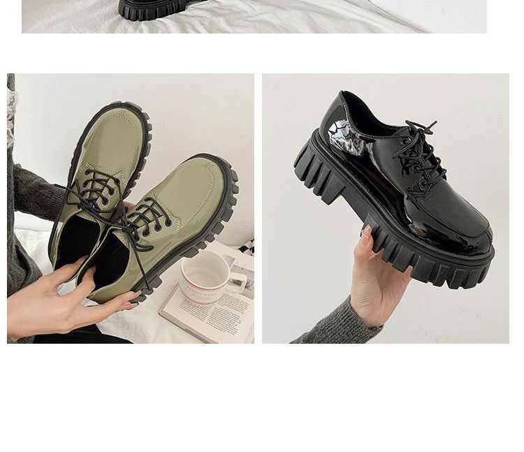 Platform Block Heel Lace Up Shoes BH26 MK Kawaii Store