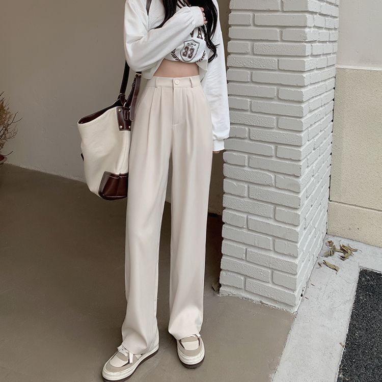 High Waist Wide Leg Dress Pants dd5 MK Kawaii Store