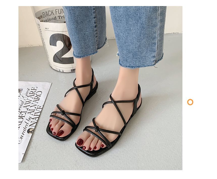 Strappy Flat Sandals cc7 MK Kawaii Store