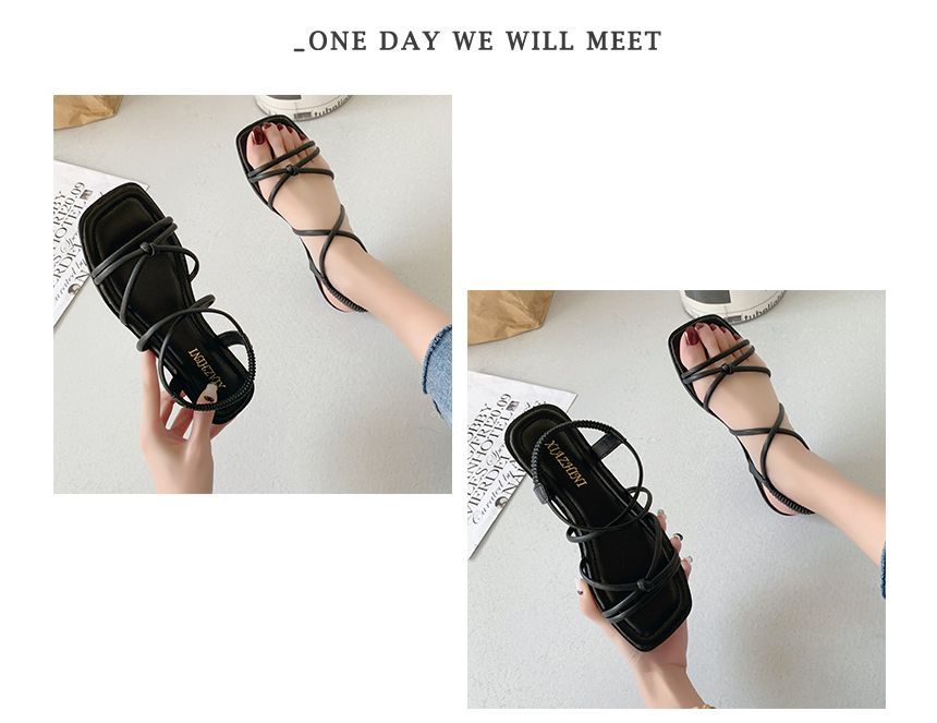 Strappy Flat Sandals cc7 MK Kawaii Store