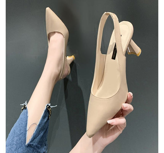 High-Heel Slingback Sandals cc32 MK Kawaii Store