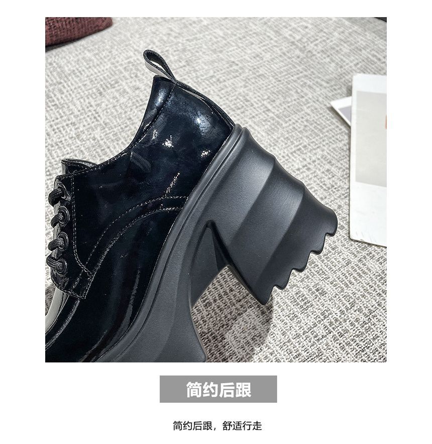 Platform Chunky Heel Derby Shoes cc25 MK Kawaii Store