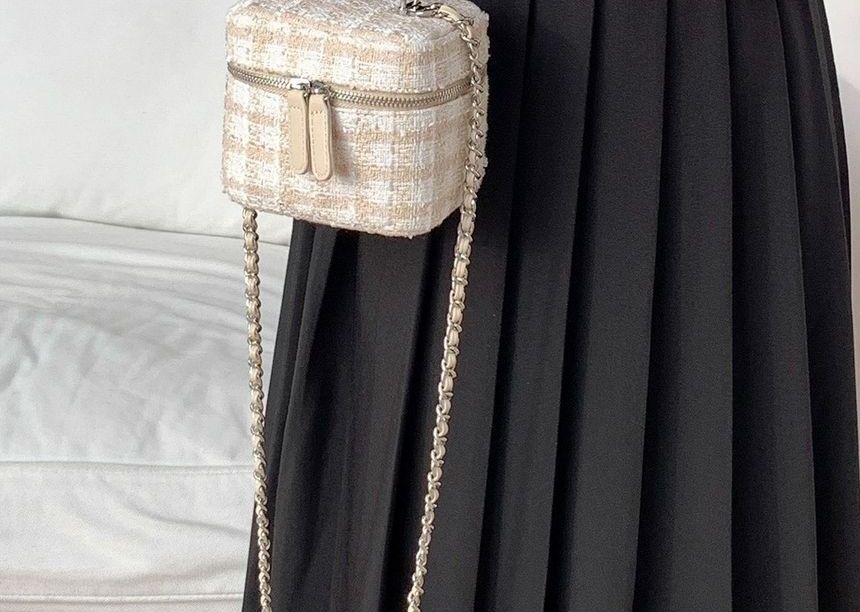 Tweed Plaid Crossbody Bag IL9 MK Kawaii Store