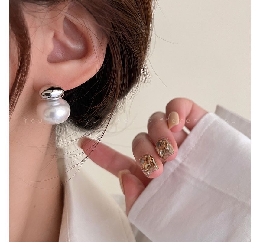 Faux Pearl Drop Earring IL22 MK Kawaii Store