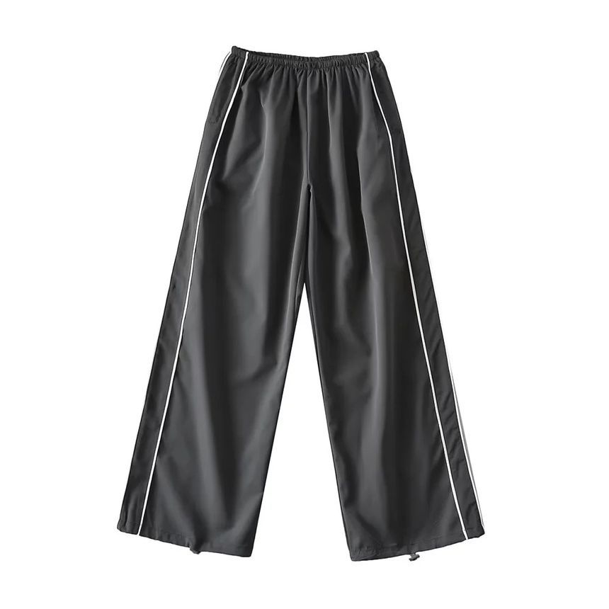 Low Waist Striped Loose-Fit Wide-Leg Sweatpants dd14 MK Kawaii Store