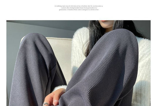 Drawstring Plain Wide Leg Pants (Various Designs) dd19 MK Kawaii Store