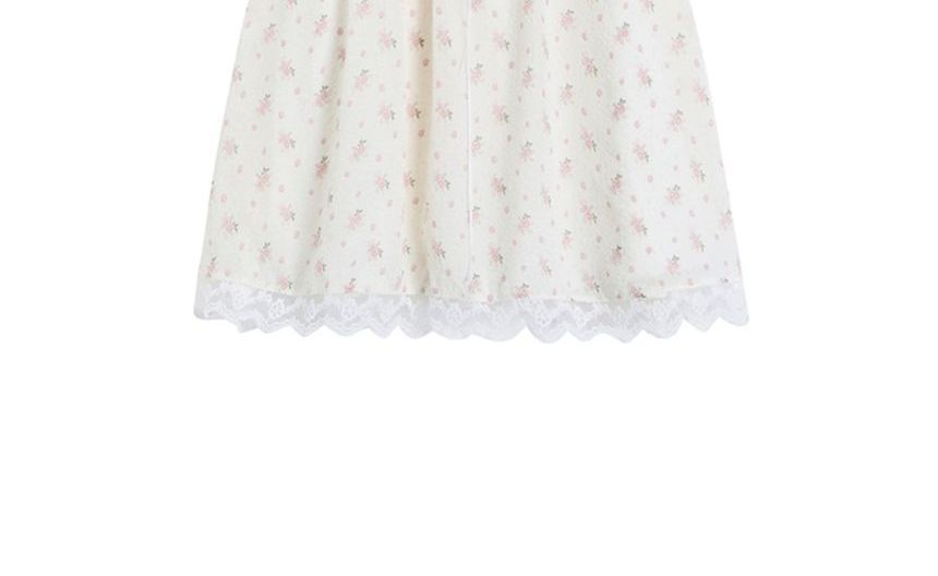 Short-Sleeve V-Neck Lace A-Line Dress aa18 MK Kawaii Store