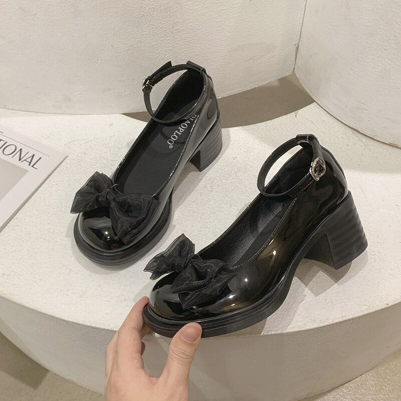 Lolita Style Mary Jane High Heels Shoes - Kimi